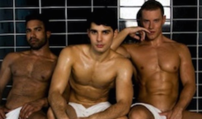 Russian guys bathhouse
