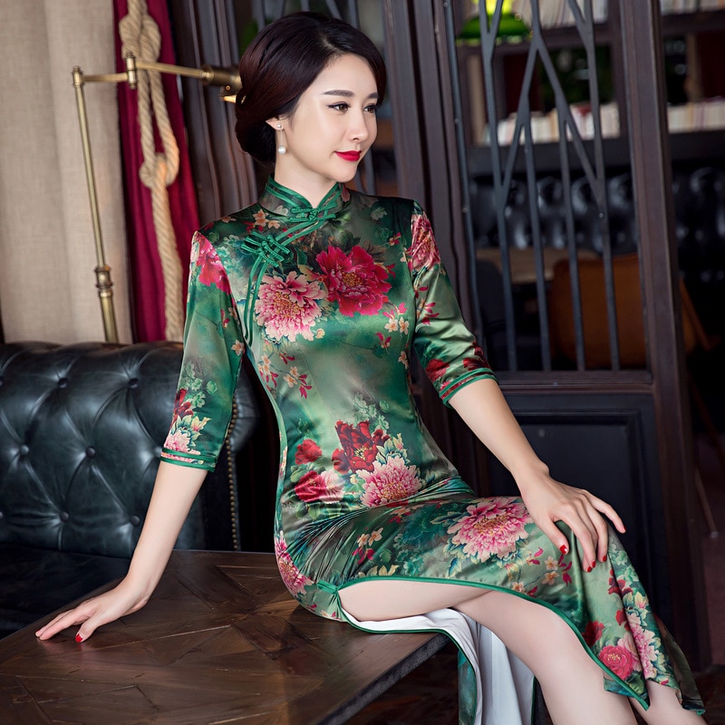 Silk chinese dress