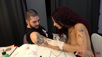 Busted tatooed secretary fuck her boss