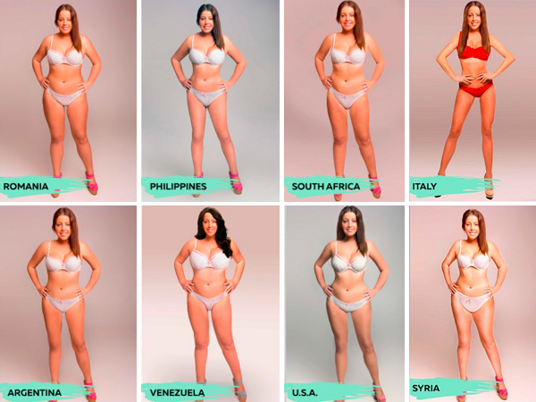 Anorexic girl measuring skinny body