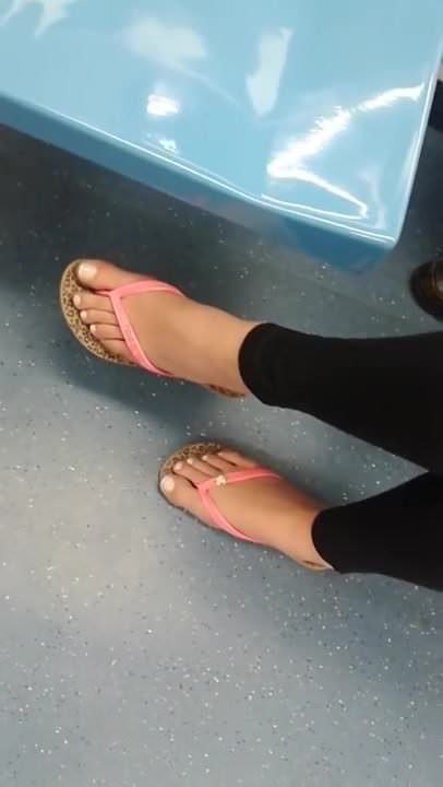 Princess reccomend candid teen feet flip flops train