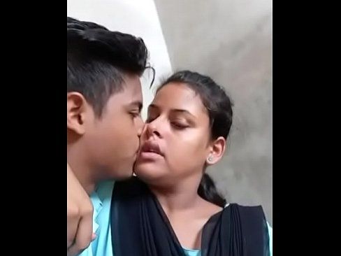 Indian college couple kiss