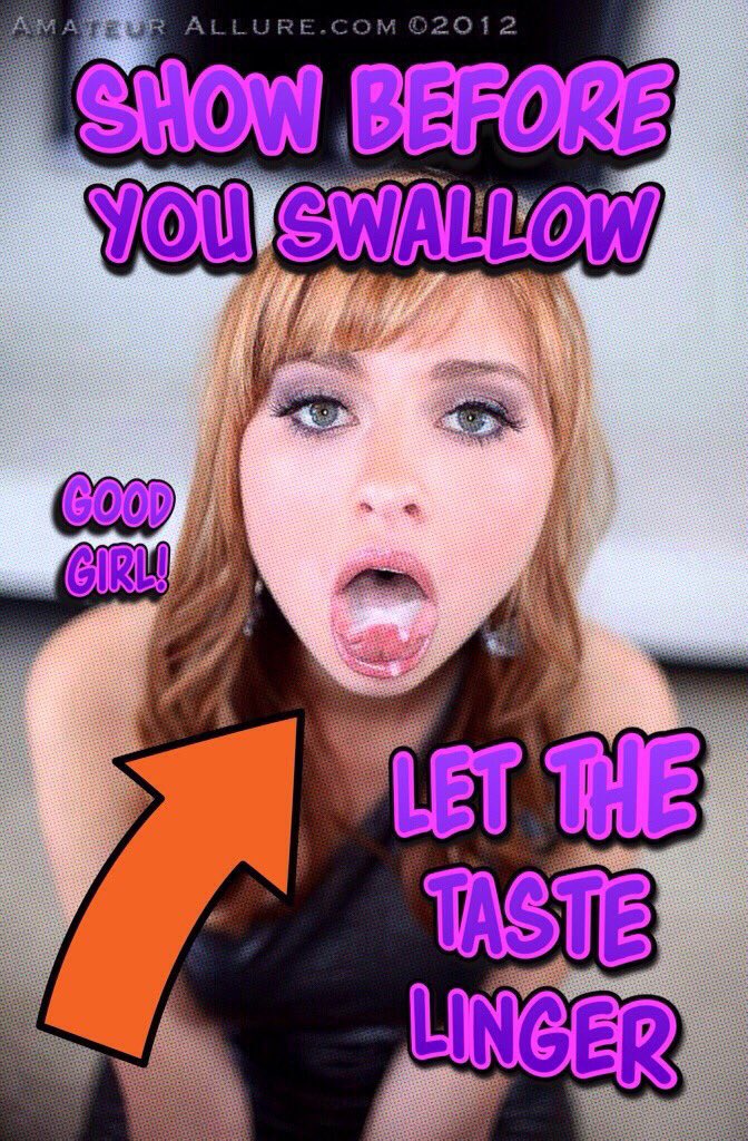 Champ recomended swallow sissy cum