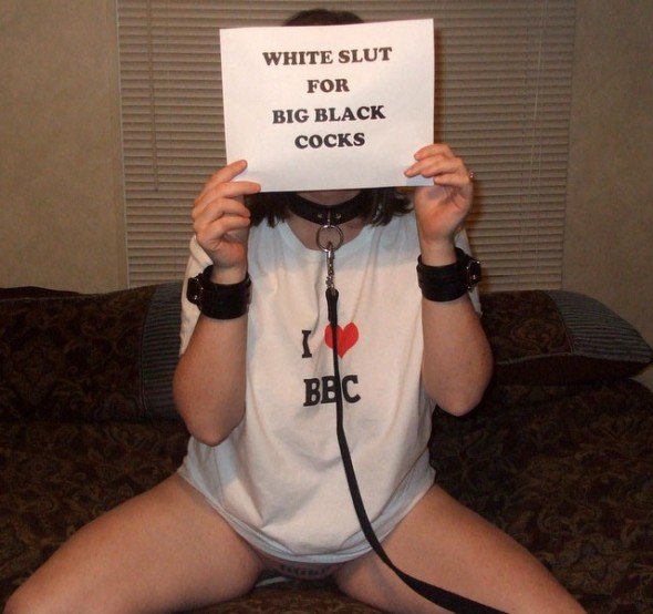 White sluts black cock